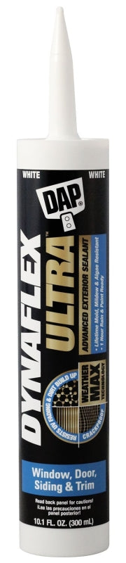 DAP DYNAFLEX ULTRA 7079818211 Advanced Exterior Sealant, White, 40 to 100 deg F, 10.1 oz Cartridge