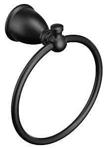 Moen Caldwell Y3186BL Towel Ring, 6.79 in Dia Ring, Metal, Matte, Wall Mounting