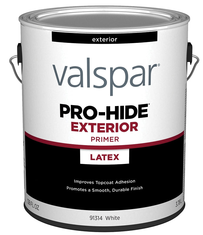 Valspar PRO-HIDE 91314 Series 028.0091314.007 Exterior Primer, White, 1 gal, Metal Pail