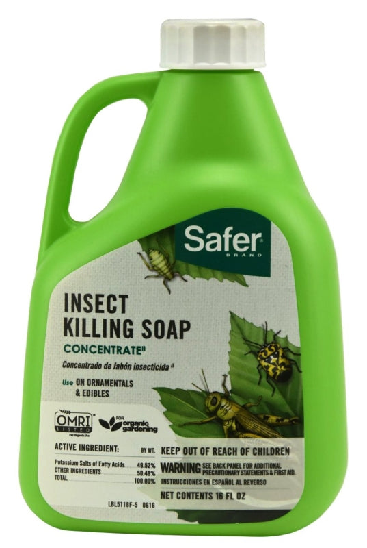 Safer 5118-6 Insect Killing Soap, Liquid, Spray Application, 16 oz Bottle