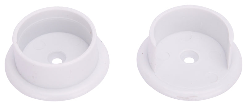 ProSource 23701PHX-PS Closet Pole Socket, Plastic, White