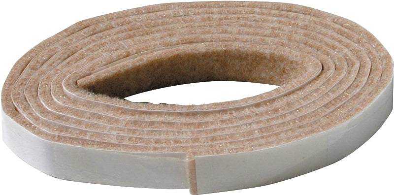 Shepherd Hardware Felt ClothGard Series 9818 Protective Pad Roll, Felt Cloth, Beige, 58 in L, 1/2 in W, Rectangular