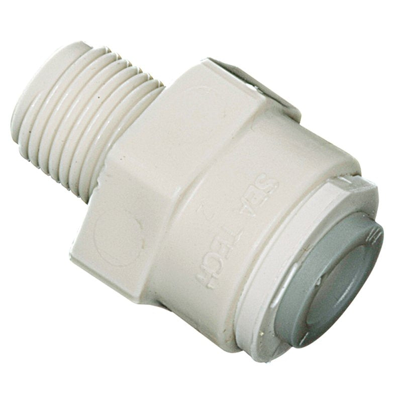 Watts PL-3035 Pipe Adapter, 1/2 x 3/8 in, Compression x MPT, Plastic, 150 psi Pressure